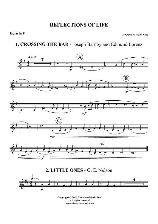 Reflections Of Life - Horn in F