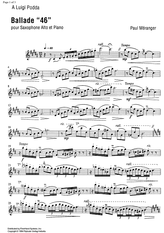 Ballade 46 - Alto Saxophone