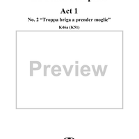 "Troppa briga a prender moglie", No. 2 from "La Finta Semplice", Act 1, K46a (K51) - Full Score