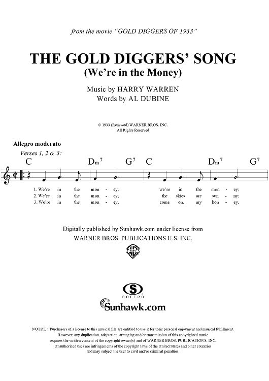 The Gold Diggers' Song (We're in the Money)