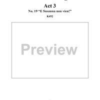 "E Susanna non vien!", No. 19 from "Le Nozze di Figaro", Act 3, K492 - Full Score