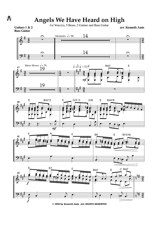 Angels We Have Heard on High - Guitar 2