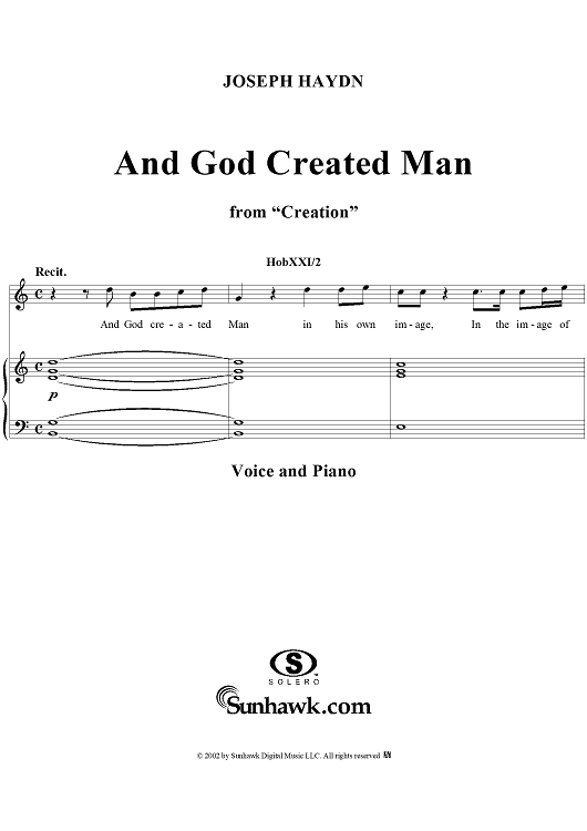 Creation, "And God created man"