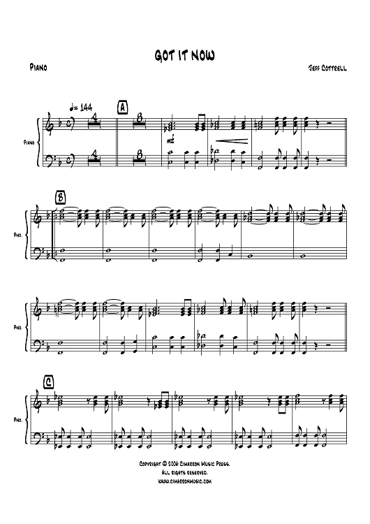 Got It Now - Piano