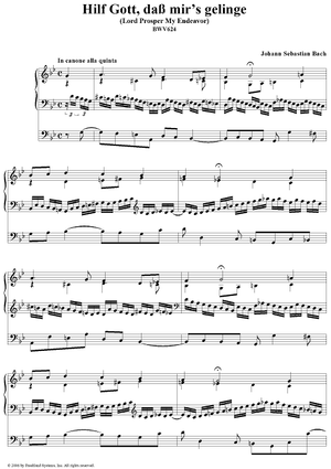 Hilf Gott, daß mir's gelinge (Lord Prosper My Endeavor), No. 26 (from "Das Orgelbüchlein"), BWV624