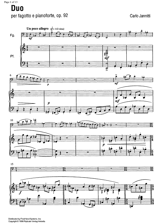 Duo Op.92 - Score