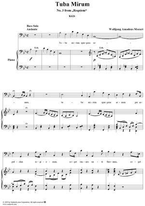 Tuba Mirum - No. 3 from "Requiem"  K626