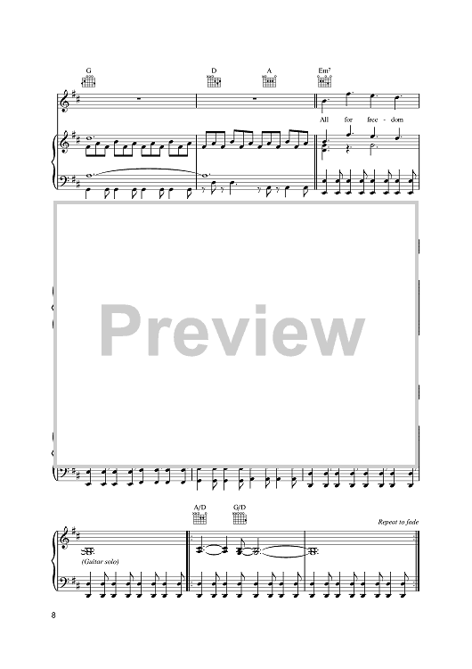 Everybody Wants To Rule The World by Tears For Fears - Piano Solo - Digital  Sheet Music