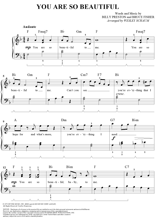 You Are So Beautiful