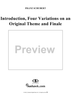 Introduction, Four Variations on an Original Theme and Finale, Op. 82, No. 2