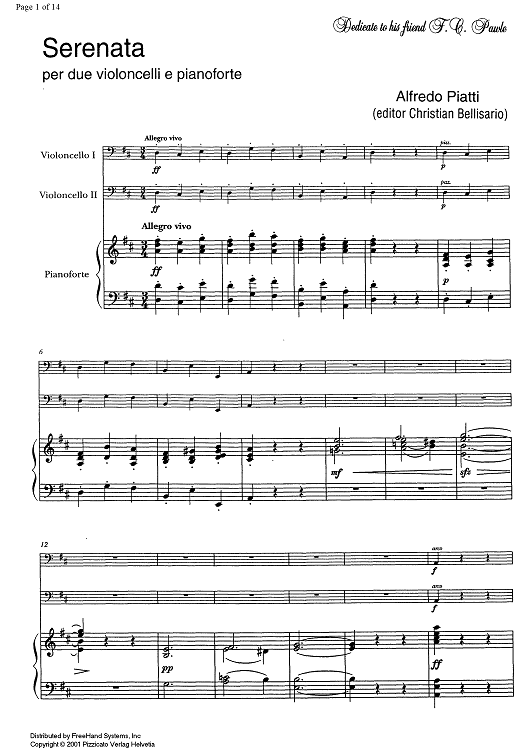 Serenata - Score