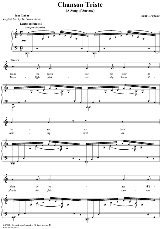 Chanson Triste  (A Song of Sorrow)