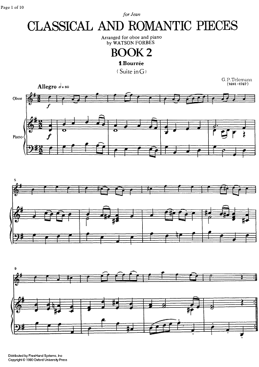 Classical and Romantic Pieces Book 2 - No. 1 - 4 - Score