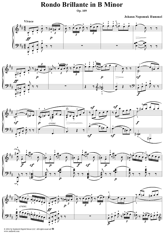Rondo Brillante in B Minor, Op. 109
