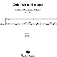 Quia fecit mihi magna (Aria), No. 5 from "Magnificat in D Major"