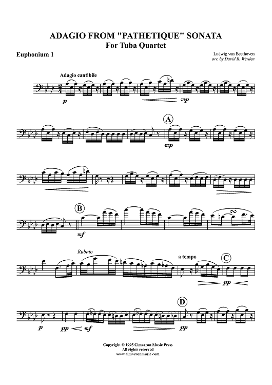 Adagio from "Pathetique" Sonata - Euphonium 1 BC/TC