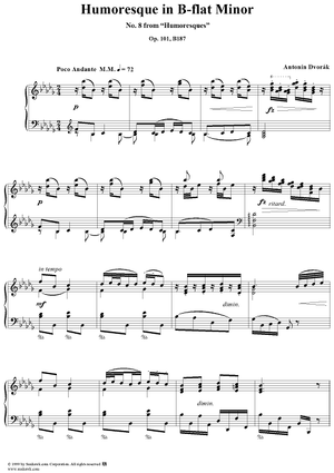 Humoresque No. 8 in B-flat Minor - from "Humoresques" - Op. 101 - B187