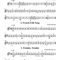 Twenty Folk Tunes for Bass Quartet (or Trio) - Double Bass 2