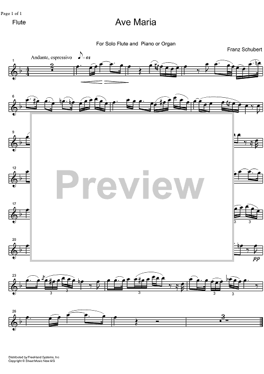 Ave Maria D839 - Flute