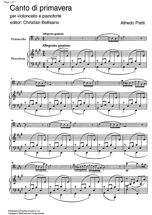 Canto di primavera - Score