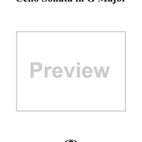 Cello Sonata in G Major - Piano Score