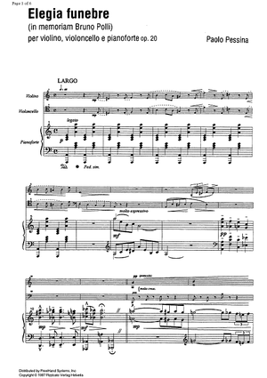 Elegia funebre Op.20 - Score