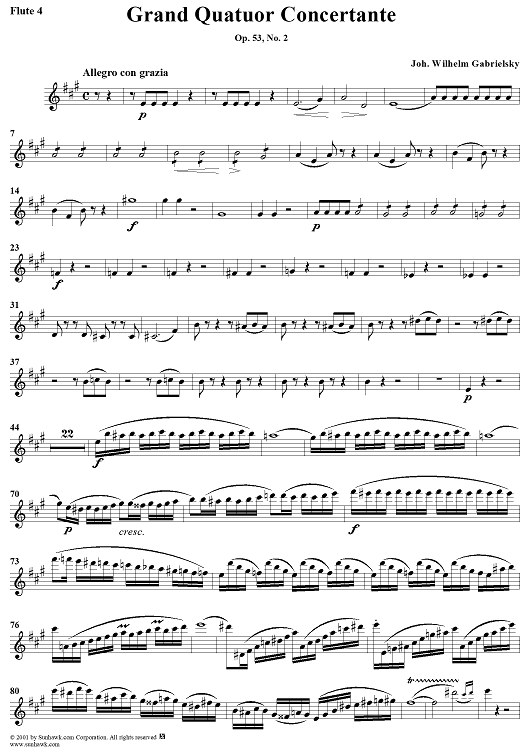Grand Quatuor Concertante, Op. 53, No. 2 - Flute 4