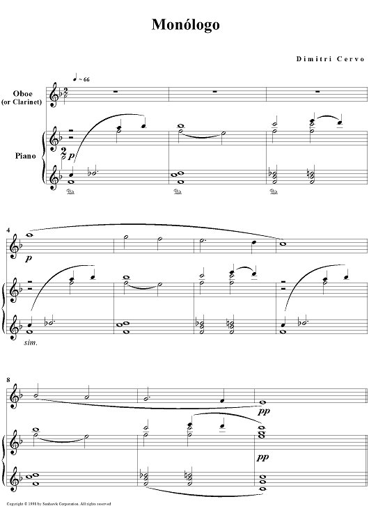 Monólogo - Full Score