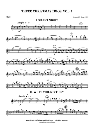 Three Christmas Trios, Vol 1 - Flute