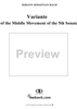 Variant of the Middle Movement of the 5th Sonata for Clavier and Violin, Adagio