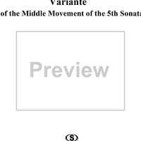 Variant of the Middle Movement of the 5th Sonata for Clavier and Violin, Adagio