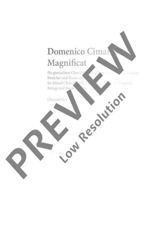 Magnificat - Choral Score