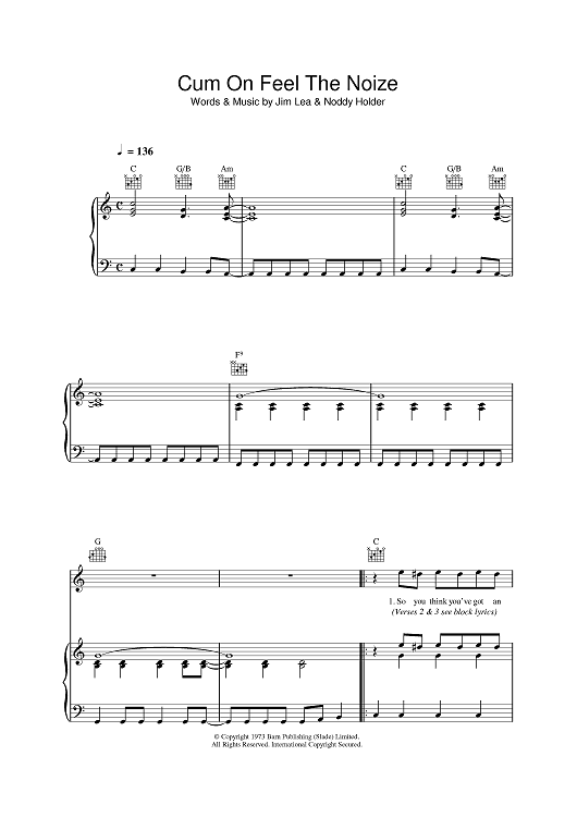 Cum On Feel The Noize