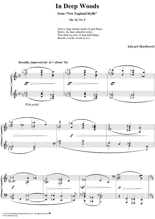 In Deep Woods, Op. 62, No. 5