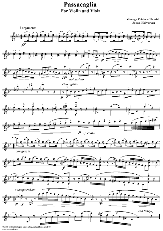Passacaglia in G Minor - Violin