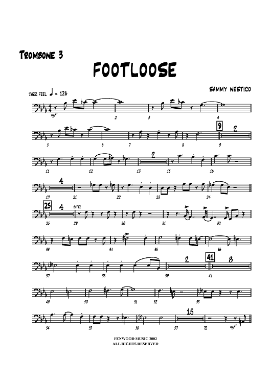 Footloose - Trombone 3