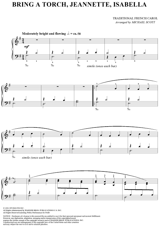 Bring a Torch, Jeannette, Isabella