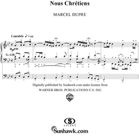 We Christians, from "Seventy-Nine Chorales", Op. 28, No. 75