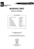 Morning Mist - Score Cover