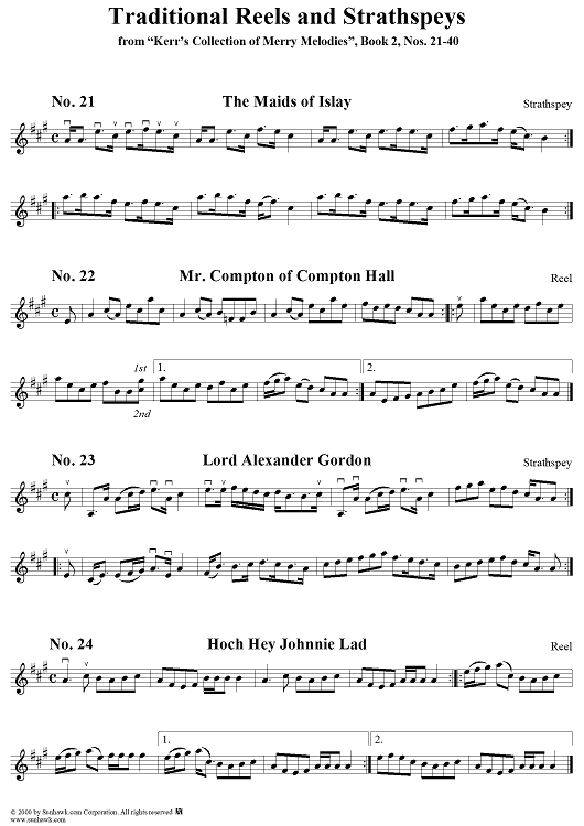 Nos. 21-40: Reels and Strathpeys