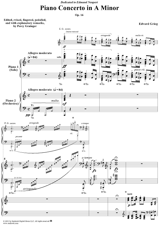 Piano Concerto In A Minor, Op. 16