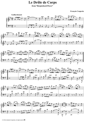 Harpsichord Pieces, Book 3, Suite 16, No. 5: Le Drôle de Corps