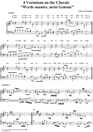 4 Variations on the Chorale "Werde munter, mein Gemüte"