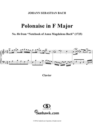 Polonaise in F Major (Second) from the Notebook of Anna Magdelena Bach