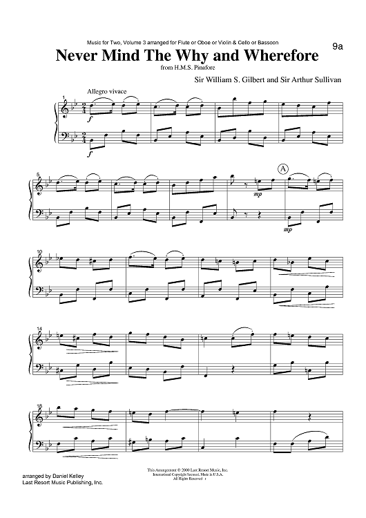 Never Mind The Why and Wherefore - from H.M.S. Pinafore