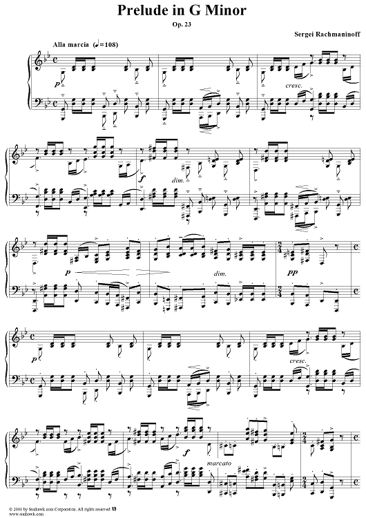 Prelude in G Minor, Op. 23, No. 5