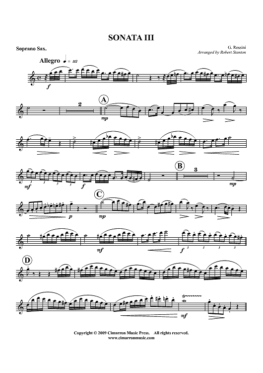 Sonata III - Soprano Sax