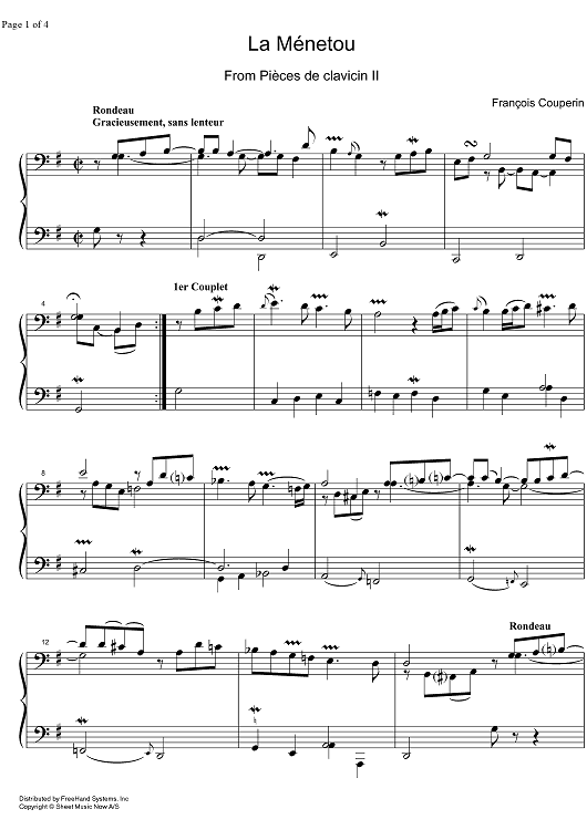 Pièces de clavecin  7th ordre, La Ménetou