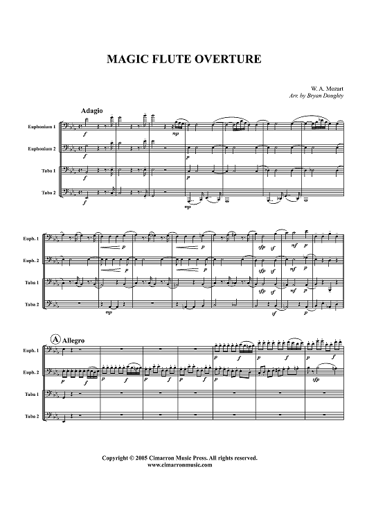 Magic Flute Overture - Score