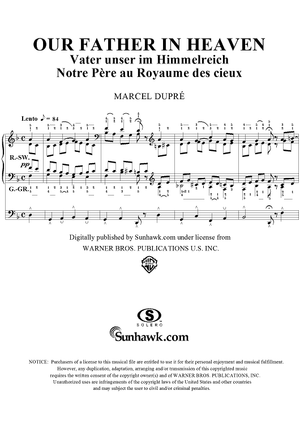 Our Father in Heaven, from "Seventy-Nine Chorales", Op. 28, No. 67